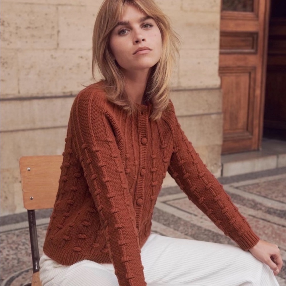 🇫🇷 Rare Sézane Elmut Sweater Cardigan - Picture 3 of 9
